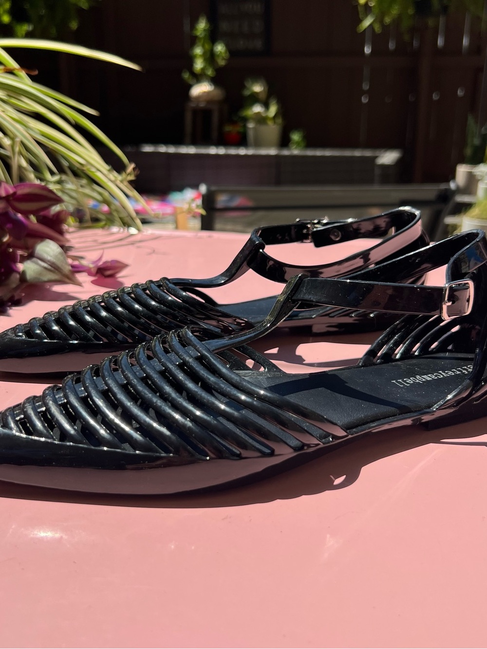 Jeffrey Campbell Black Squeaky Jelly Flat | Size 9 - Picture 2 of 7